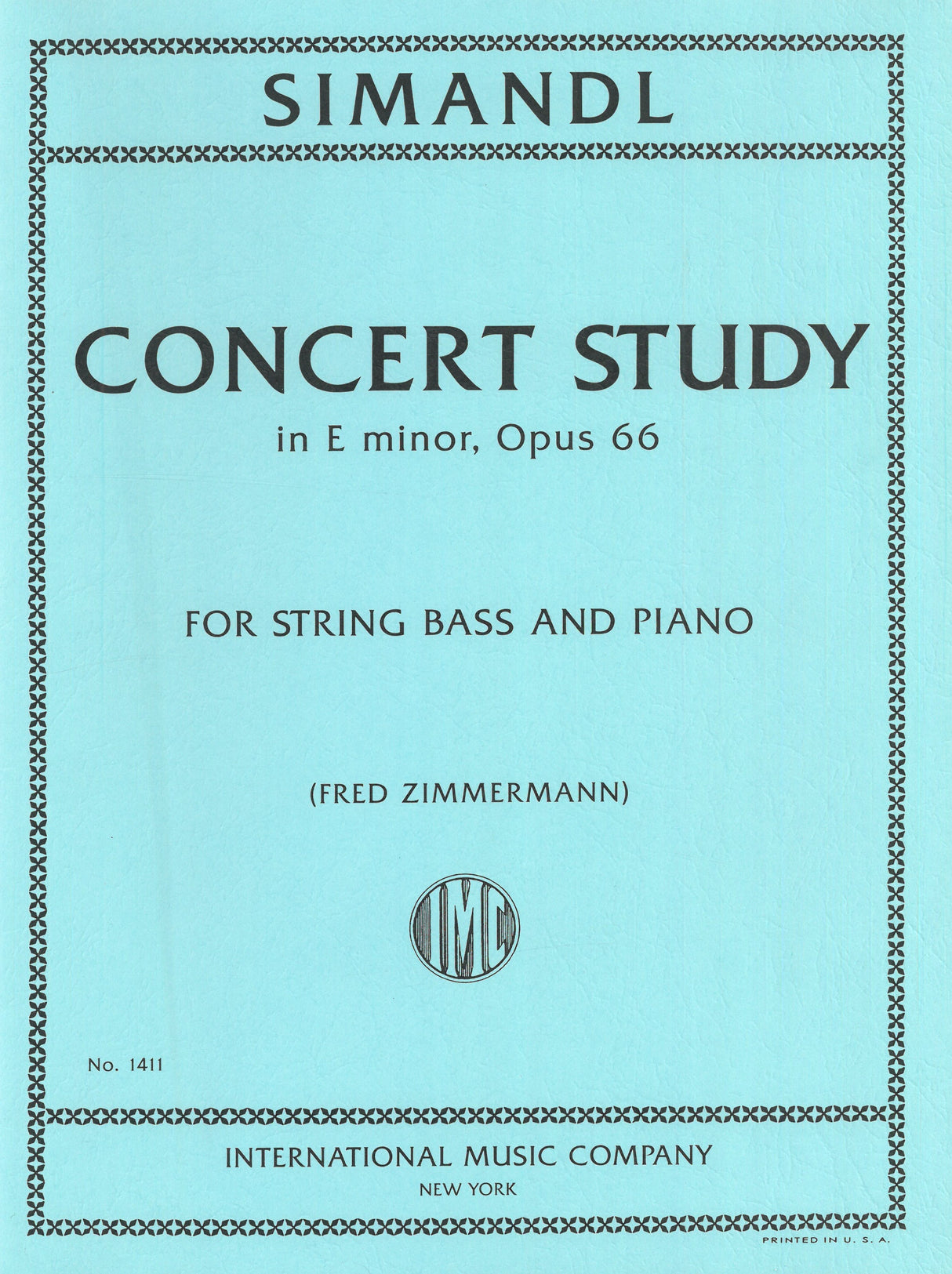 Simandl: Concert Study in E Minor, Op. 66