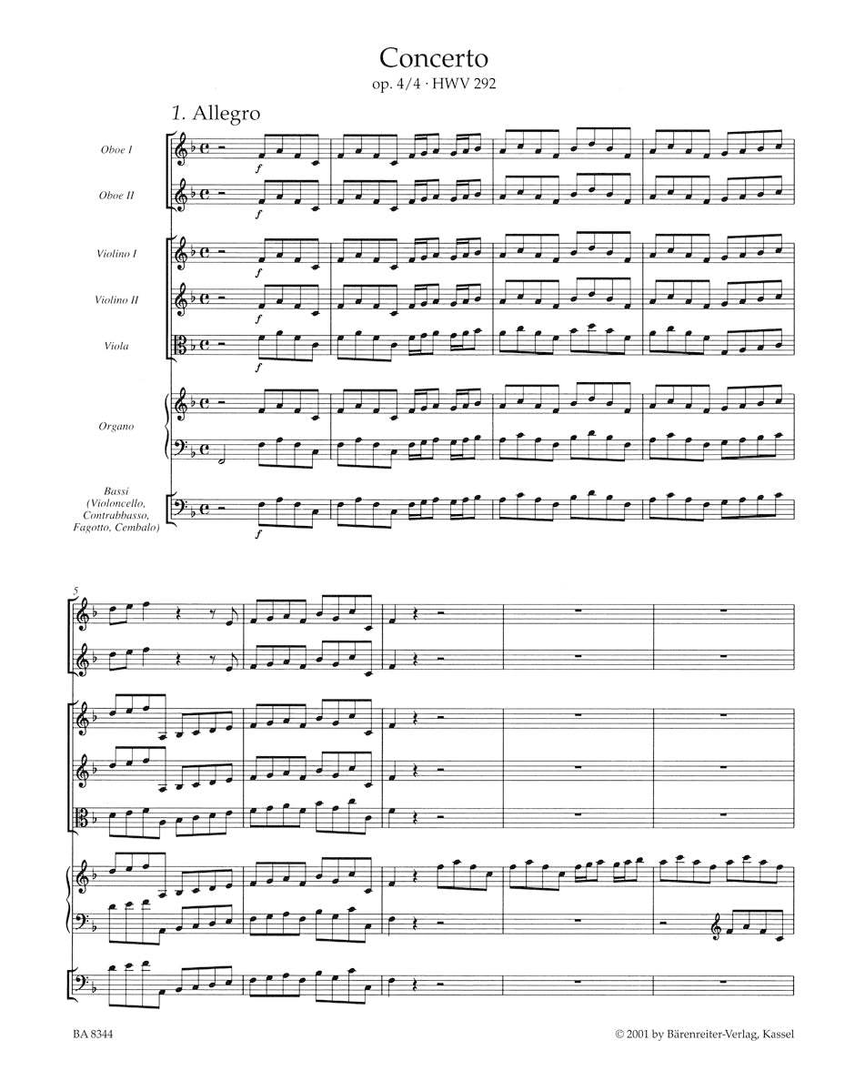 Handel: Organ Concerto in F Major, HWV 292, Op. 4, No. 4