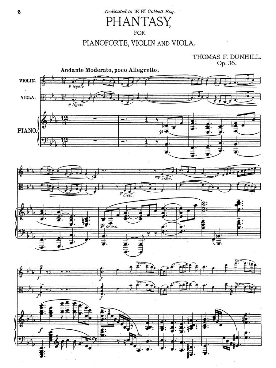 Dunhill: Phantasy-Trio in E-flat Major, Op. 36