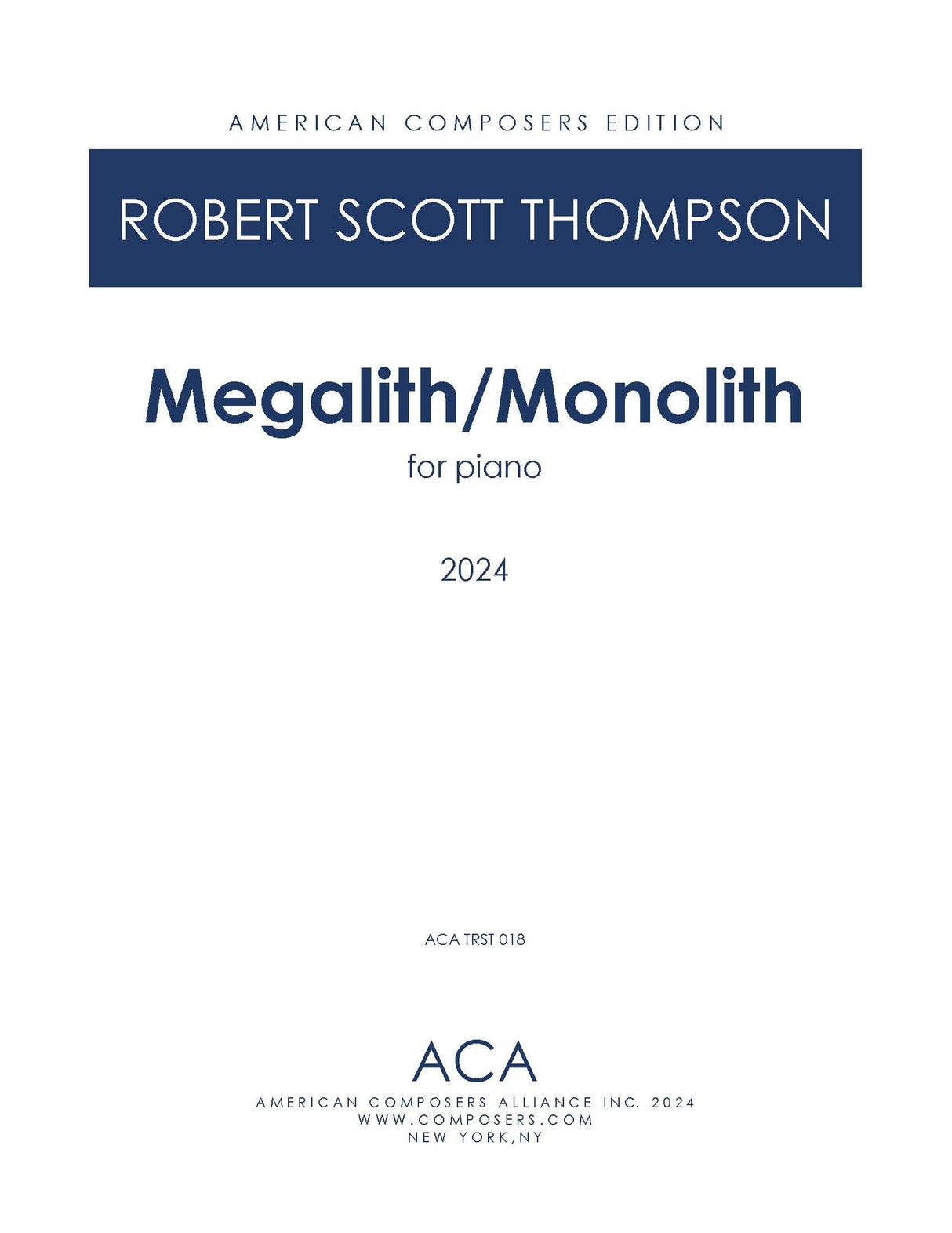 R.S. Thompson: Megalith/Monolith