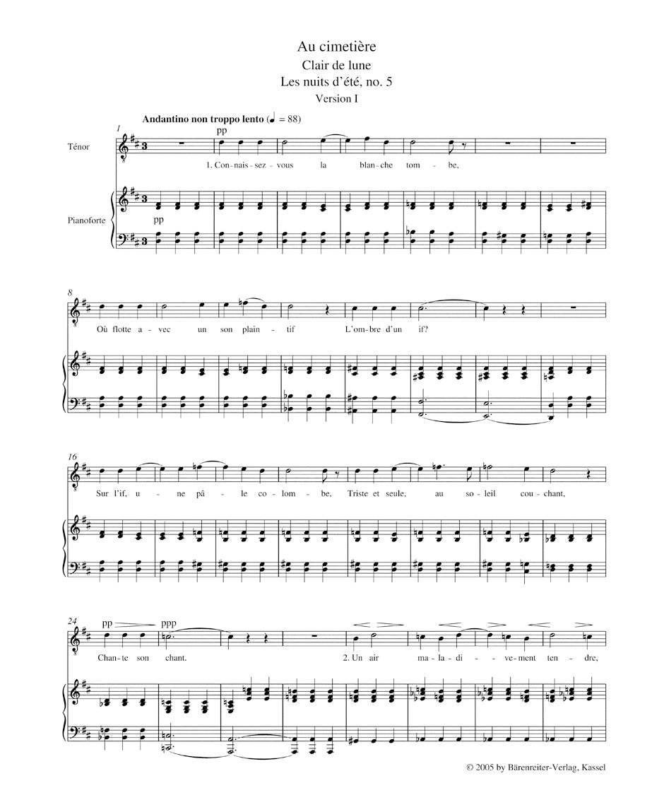 Berlioz: Mélodies (Songs) for High Voice and Piano - Volume 2