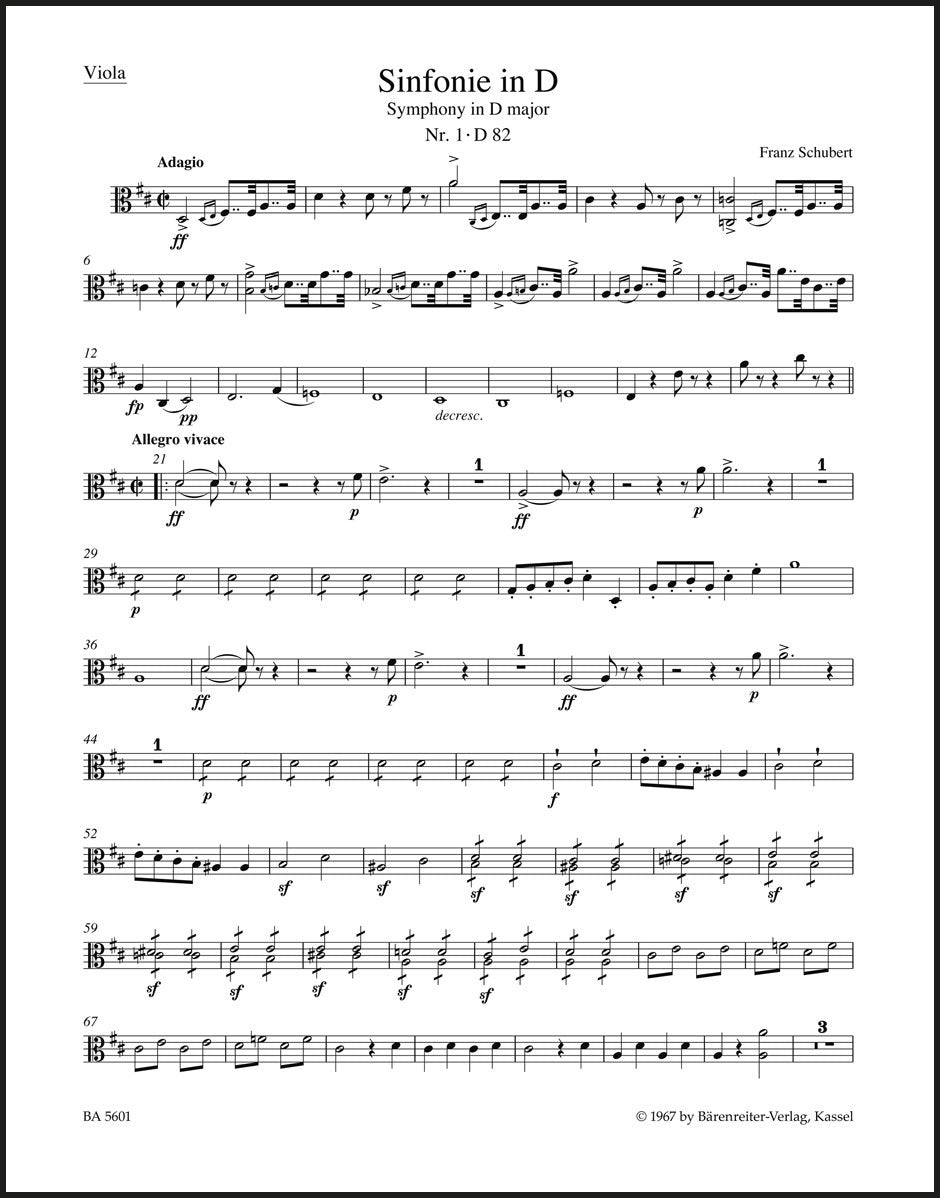 Schubert: Symphony No. 1 in D Major, D 82