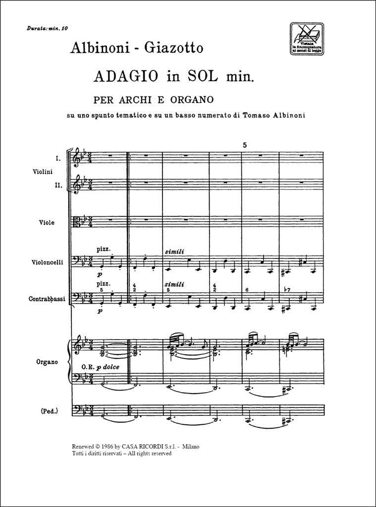 Albinoni-Giazotto: Adagio in G Minor