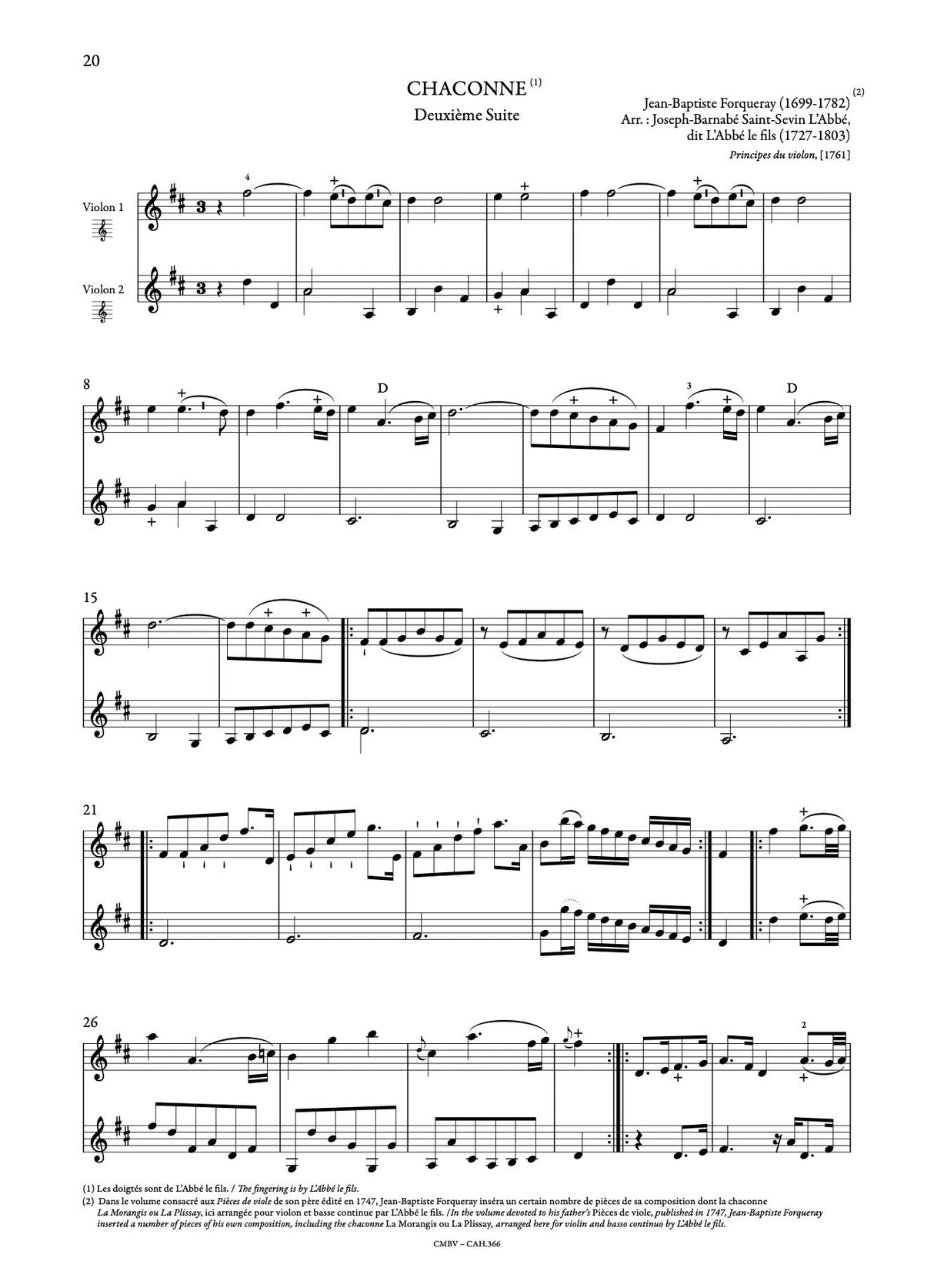 Anthology of French Baroque Music - Violin - Volume 3