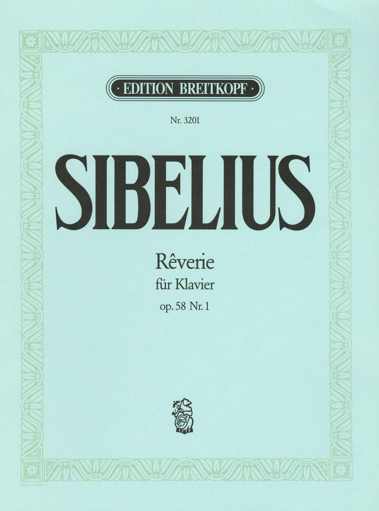 Sibelius: Rêverie, Op. 58, No. 1
