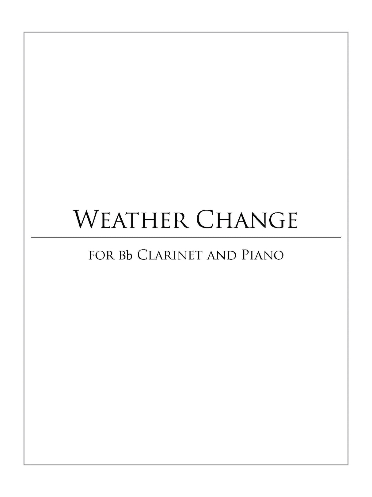 Sohn: Weather Change