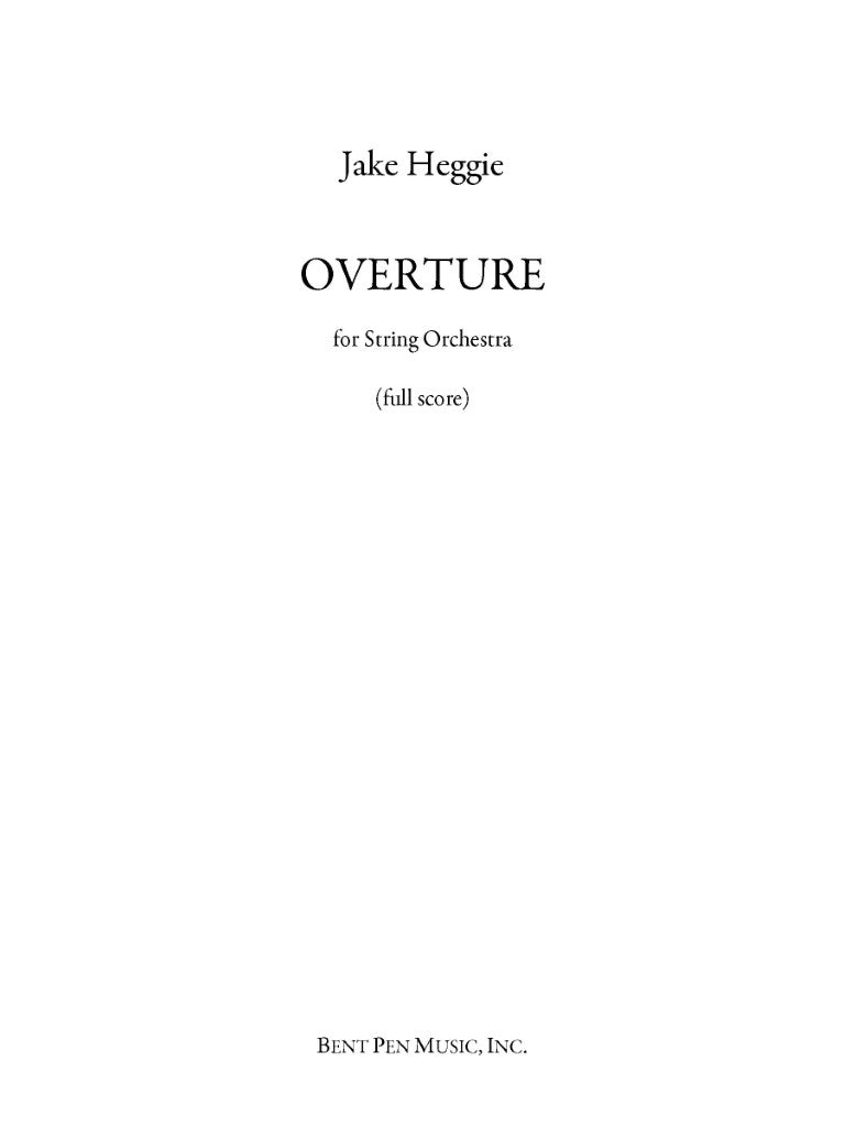 Heggie: Overture