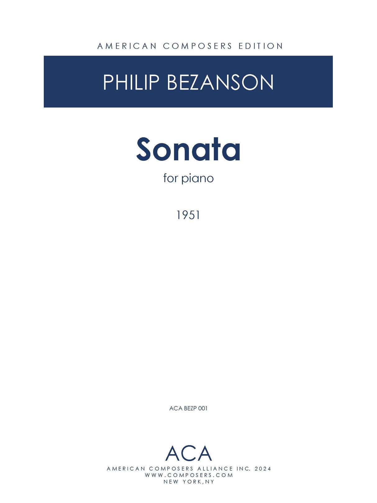 Bezanson: Piano Sonata