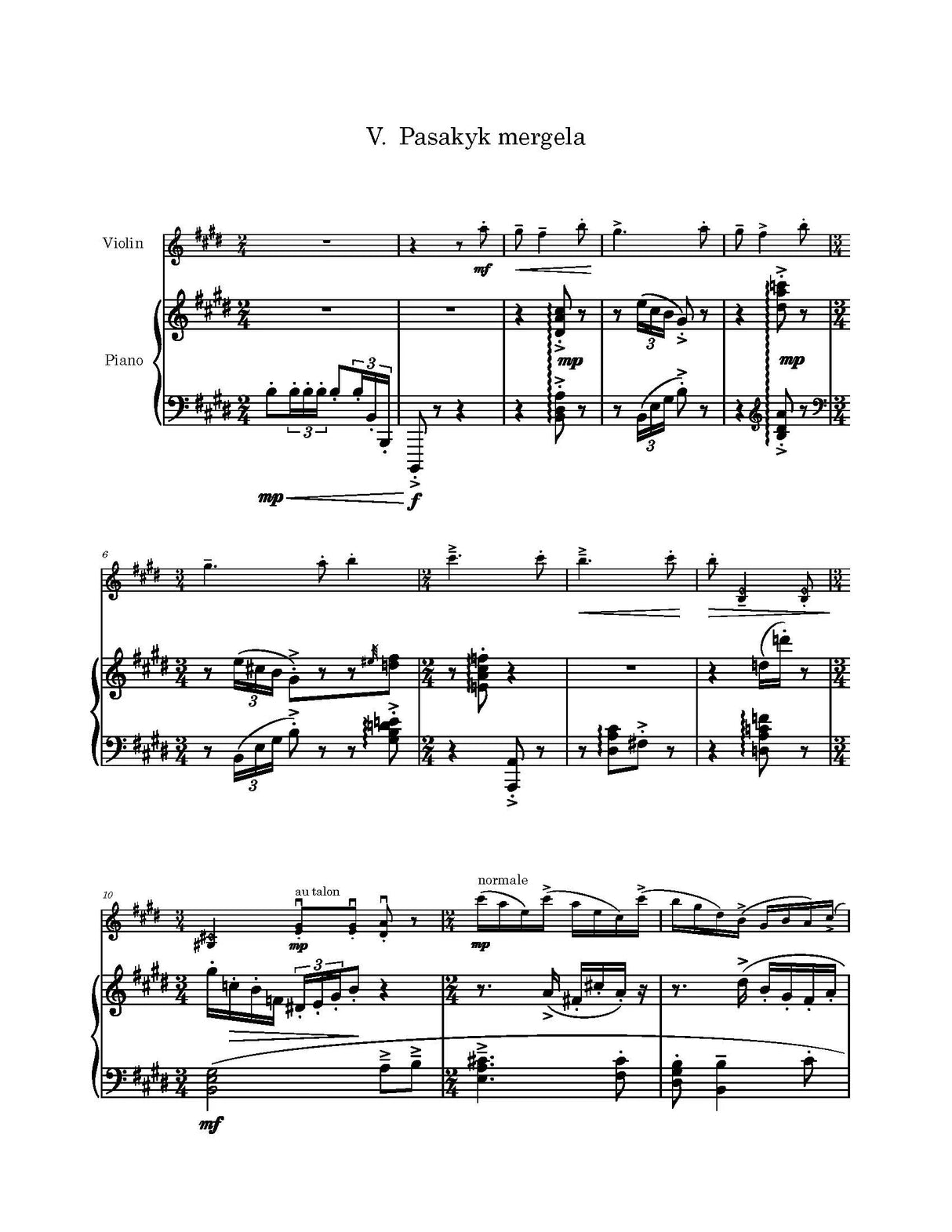 Davidson: Five Lithuanian Melodies
