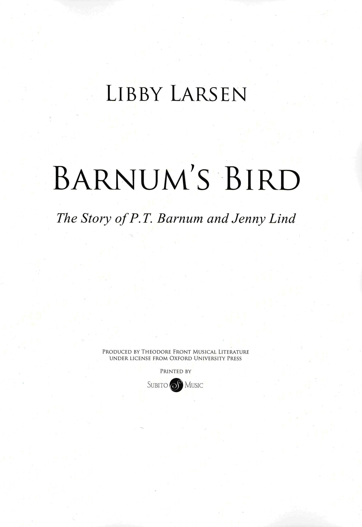 Larsen: Barnum's Bird