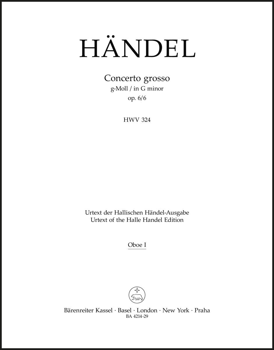 Handel: Concerto grosso in G Minor, HWV 324, Op. 6, No. 6