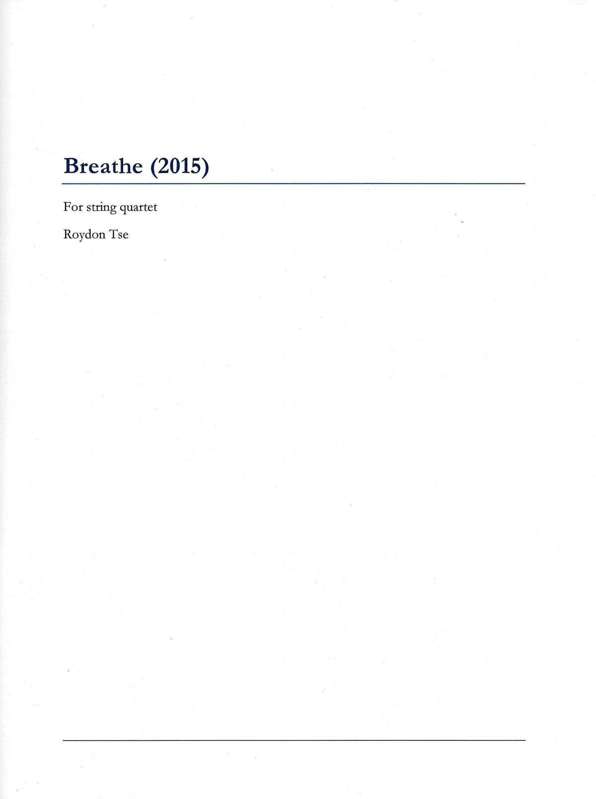 Tse: Breathe