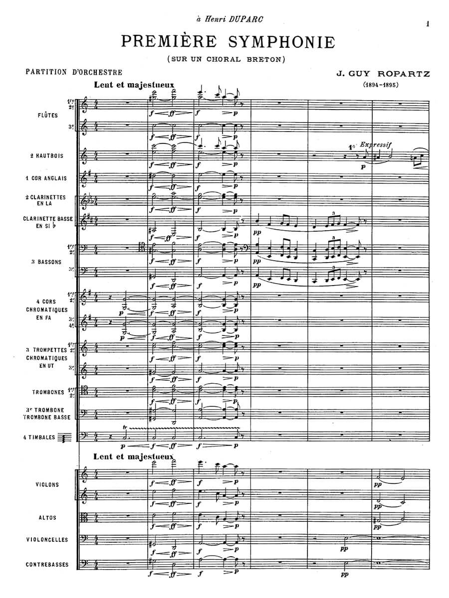 Ropartz: Symphony No. 1 in A Minor