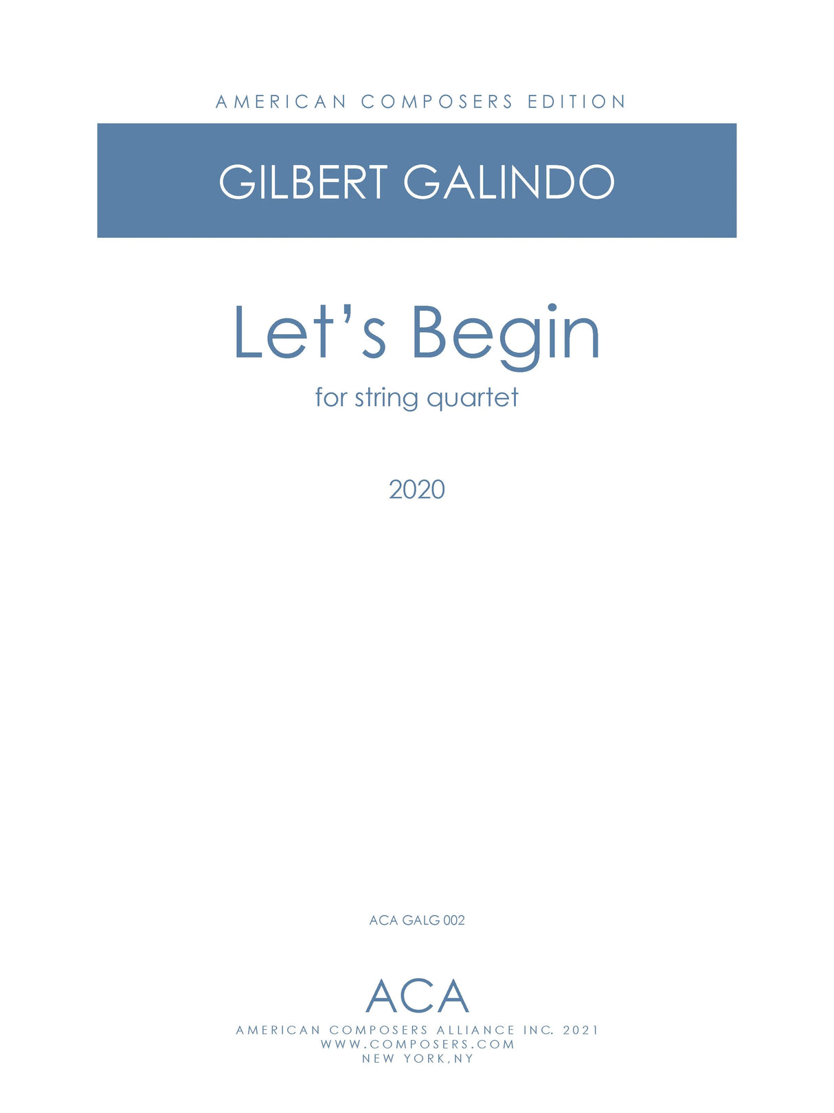 Galindo: Let's Begin