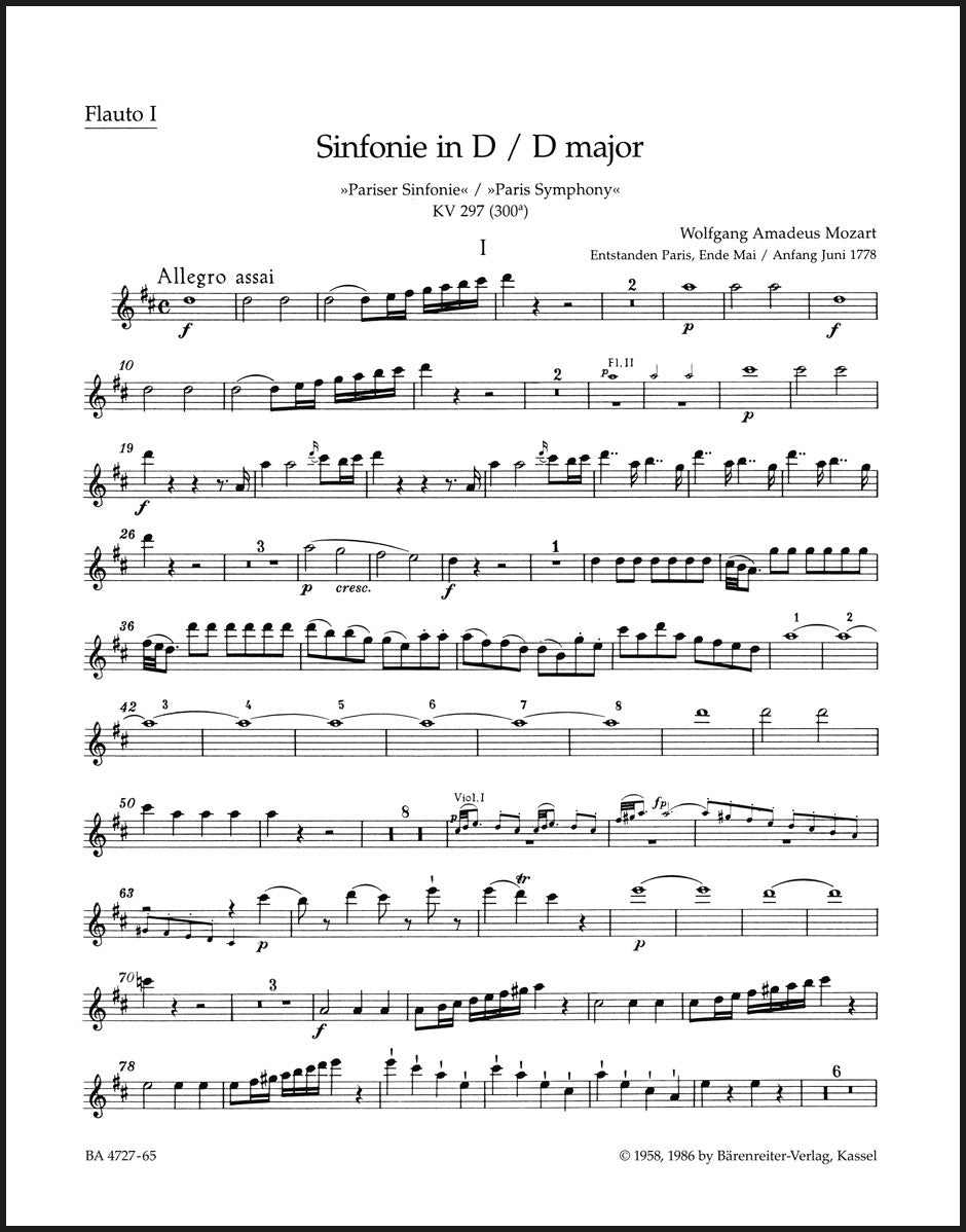 Mozart: Symphony No. 31 in D Major, K. 297 (300a)