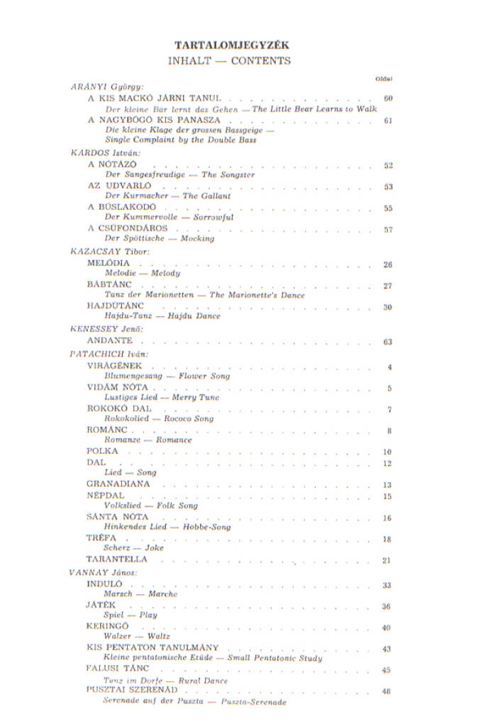 Works by Hungarian Composers - Book 1