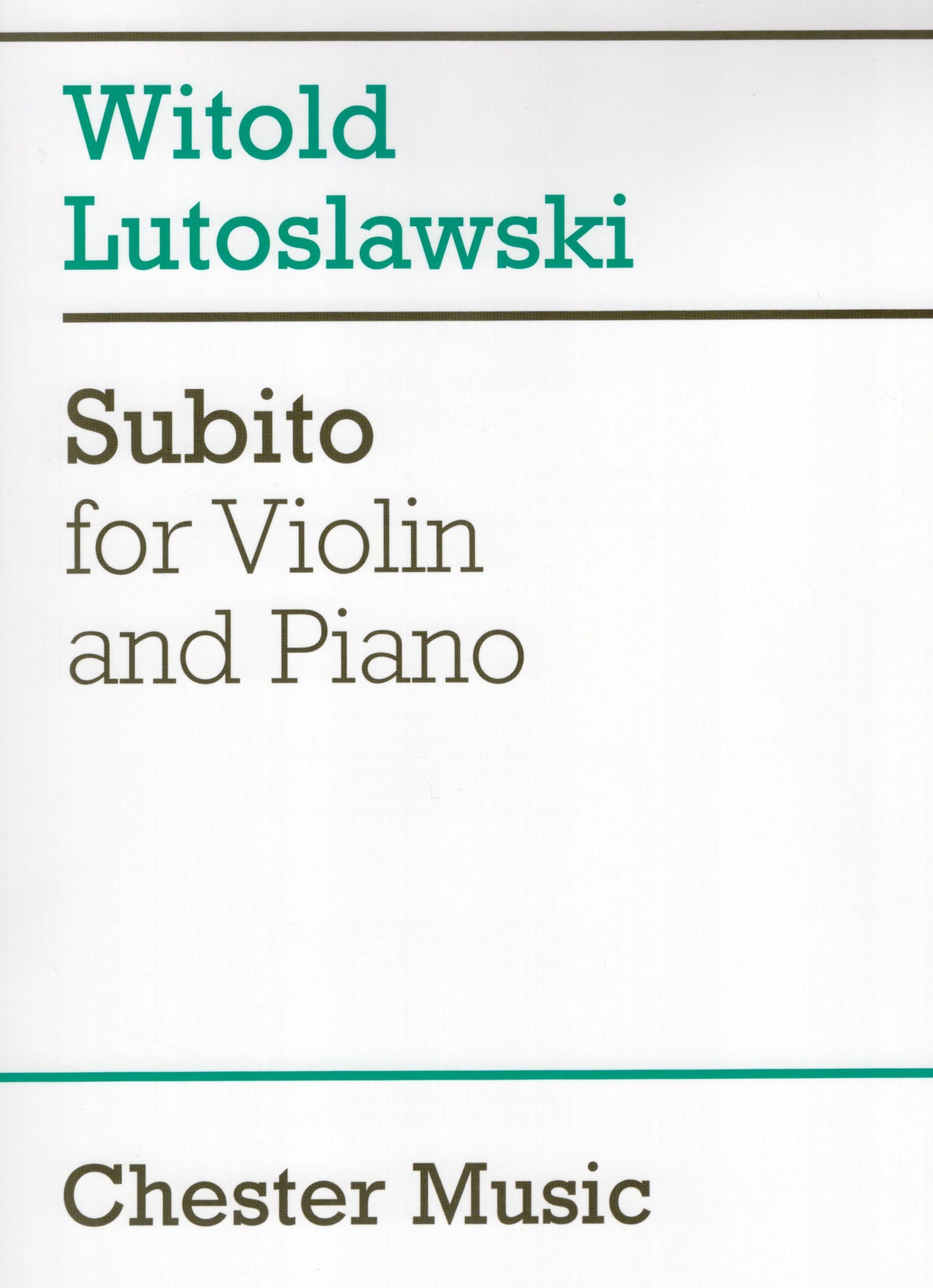Lutosławski: Subito