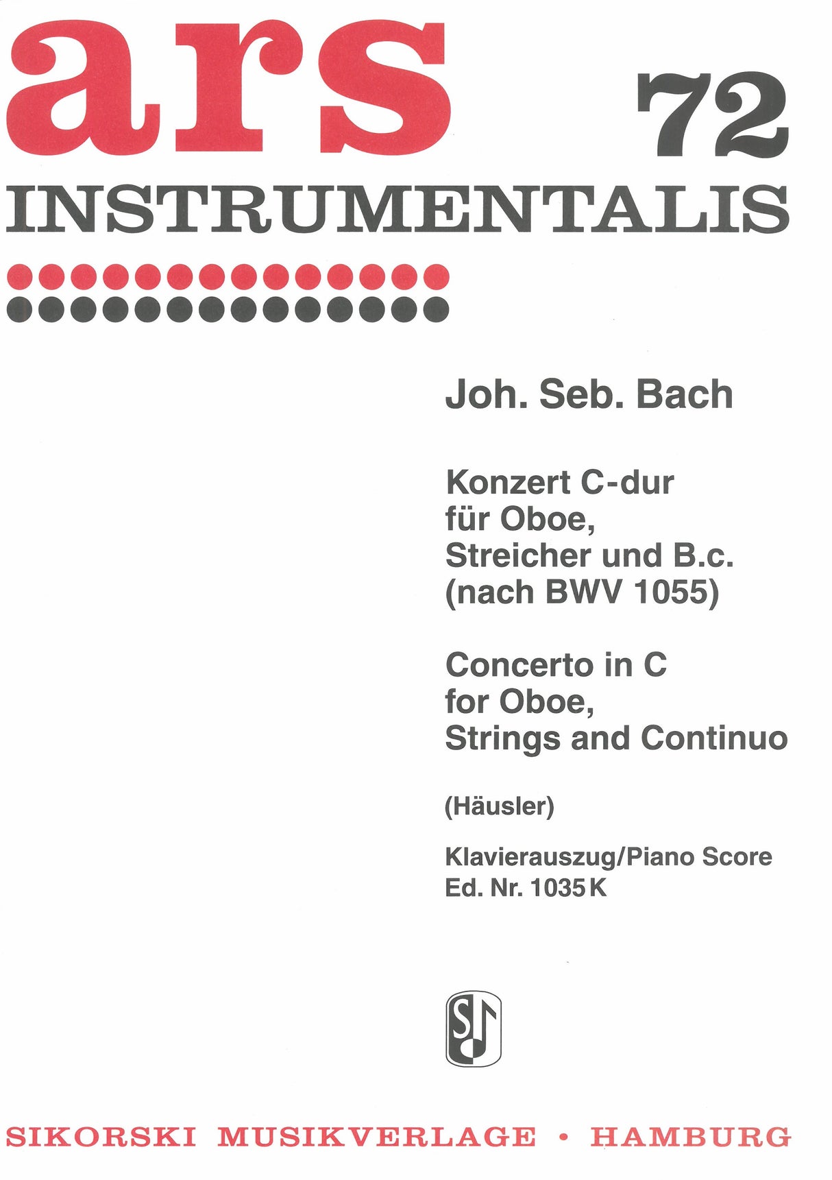 Bach: Oboe Concerto in C Major (reconstructed from BWV 1055)