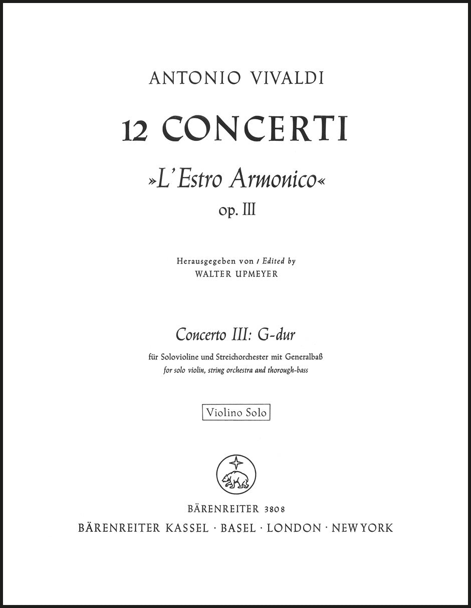 Vivaldi: Violin Concerto No. 3, RV 310