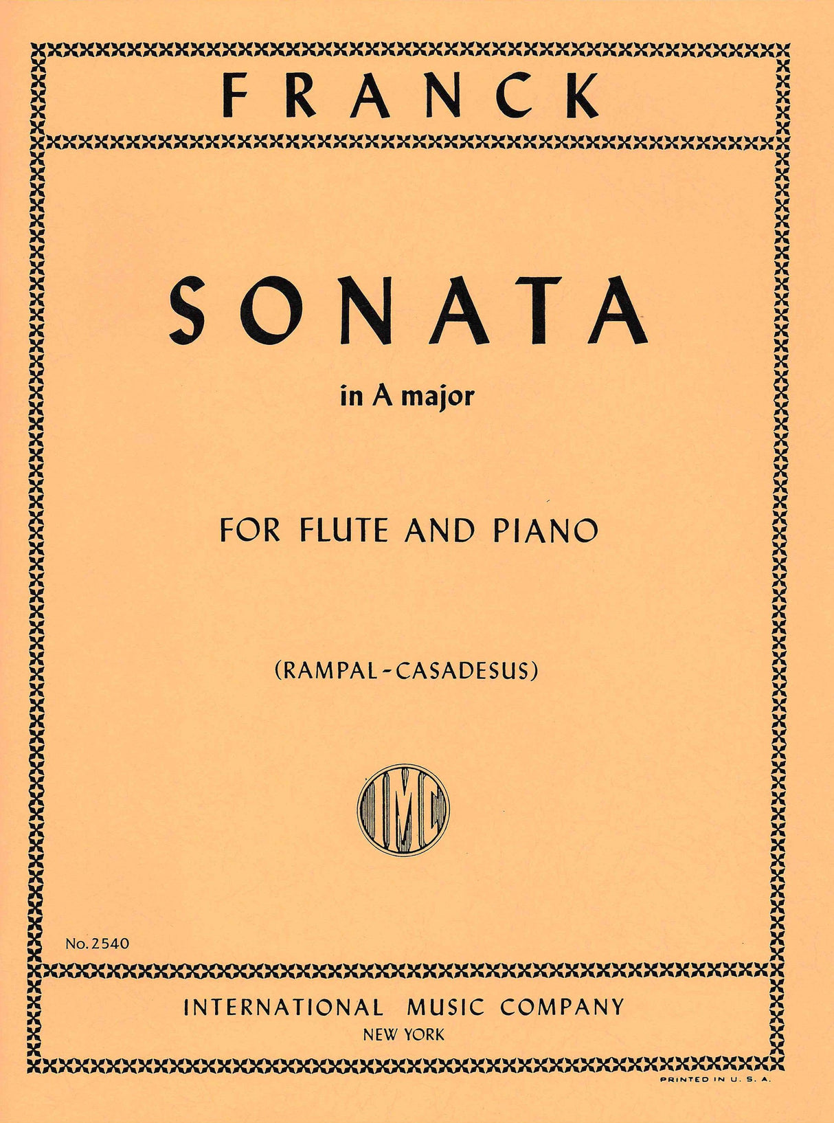Franck: Sonata in A Major (arr. for flute & piano)