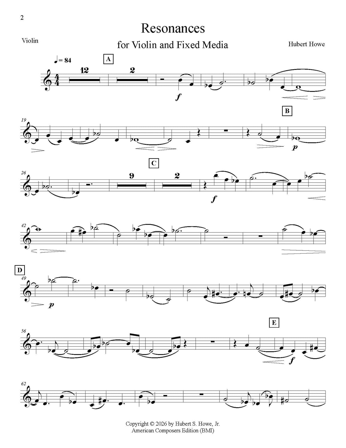 Howe: Resonances