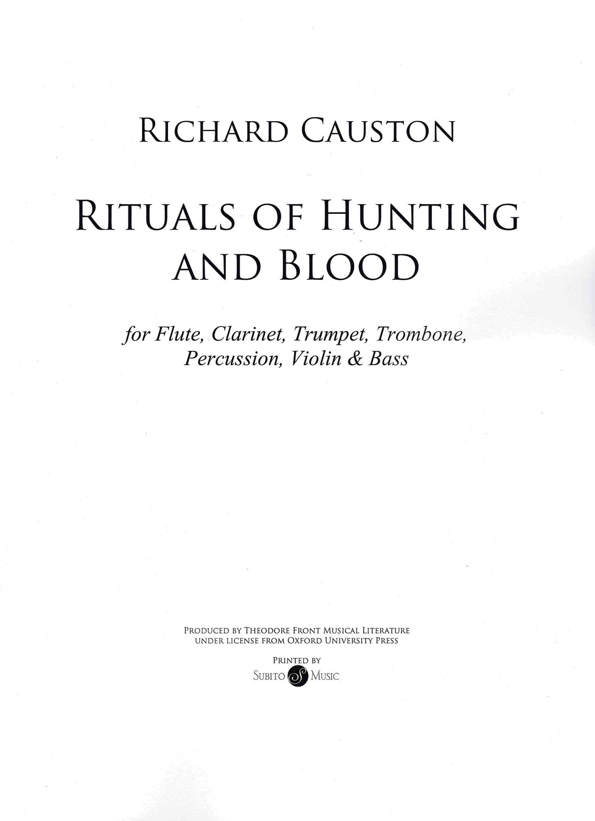 Causton: Rituals of Hunting and Blooding
