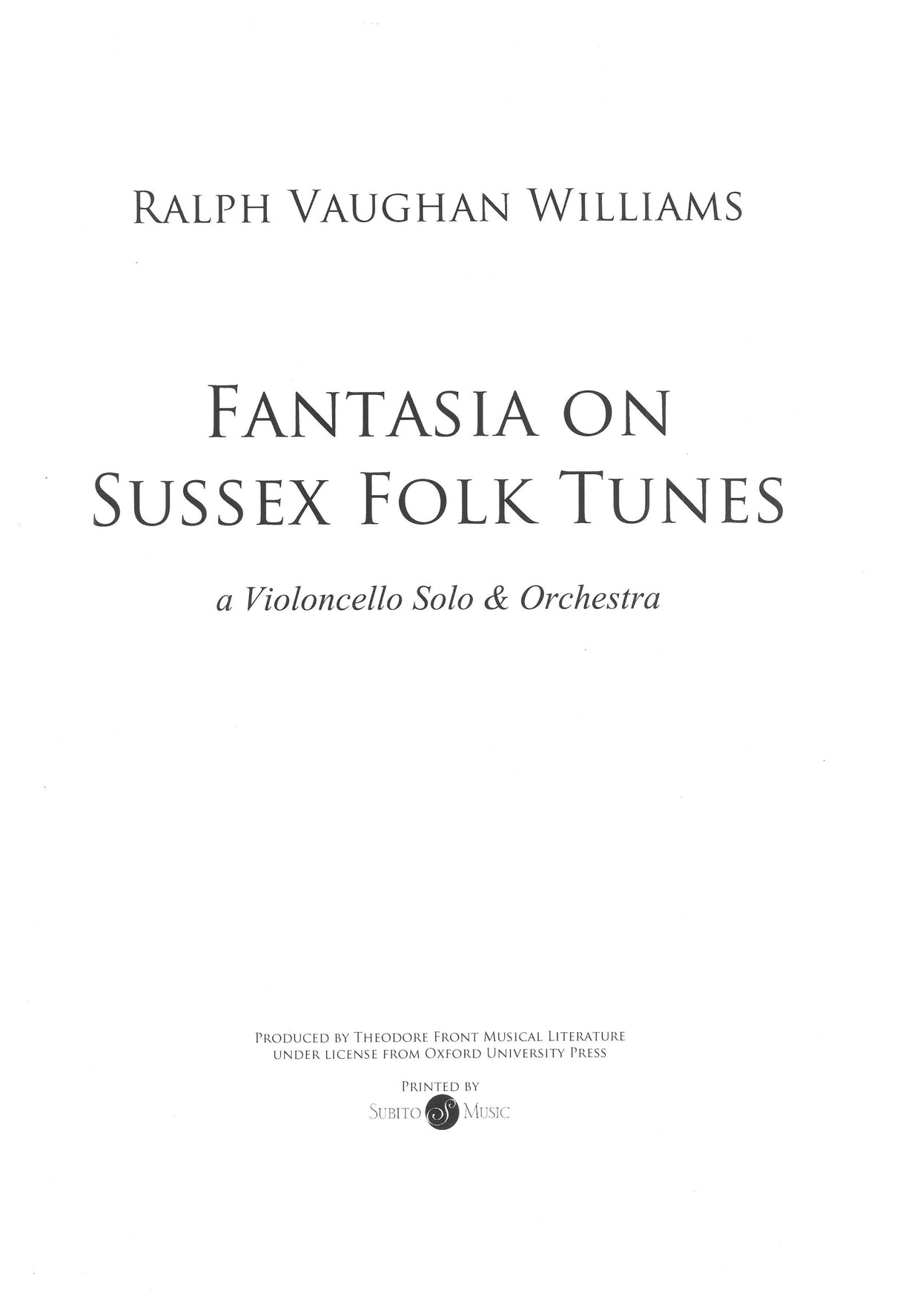 Vaughan Williams: Fantasia on Sussex Folk Tunes