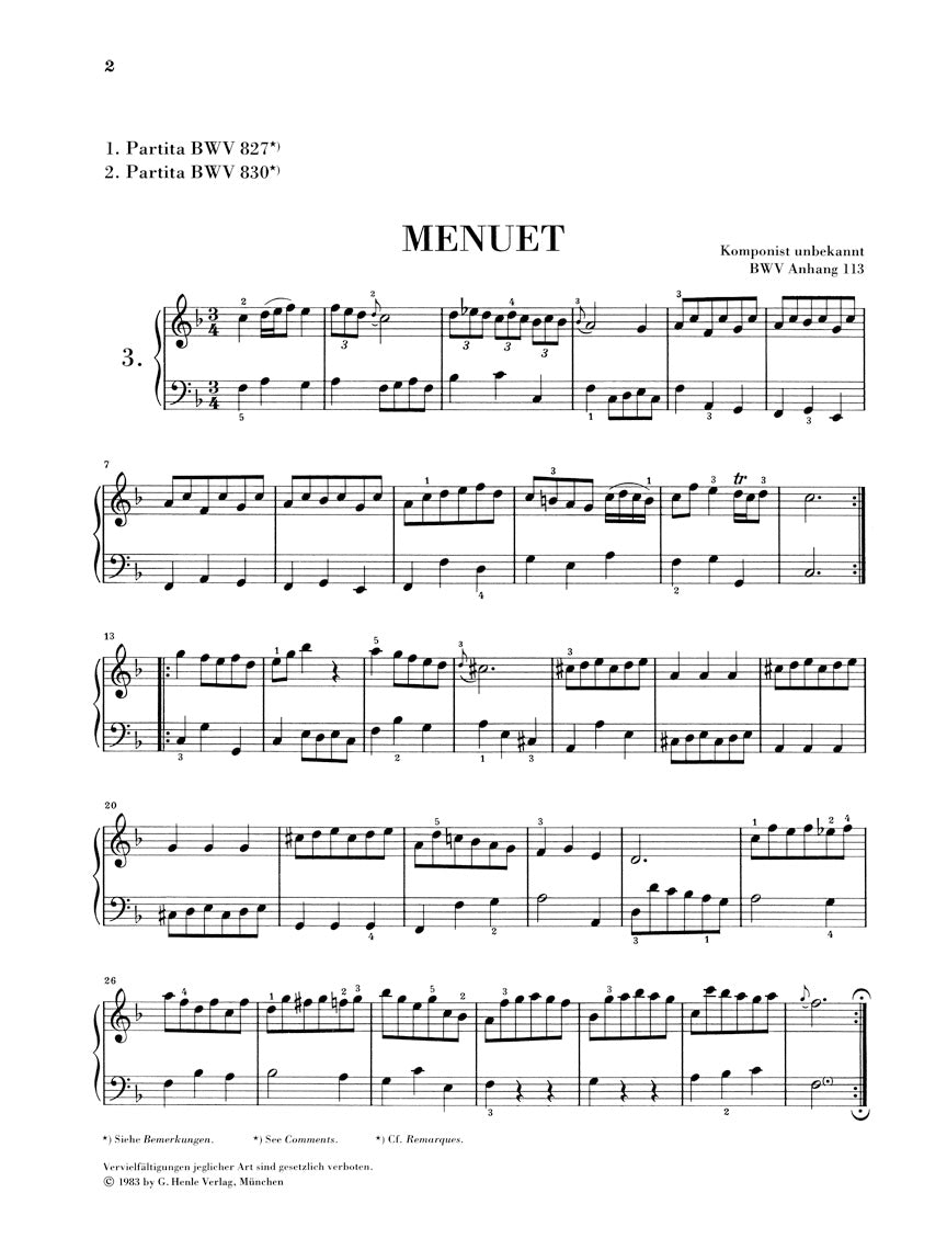 Bach: Notebook for Anna Magdalena Bach