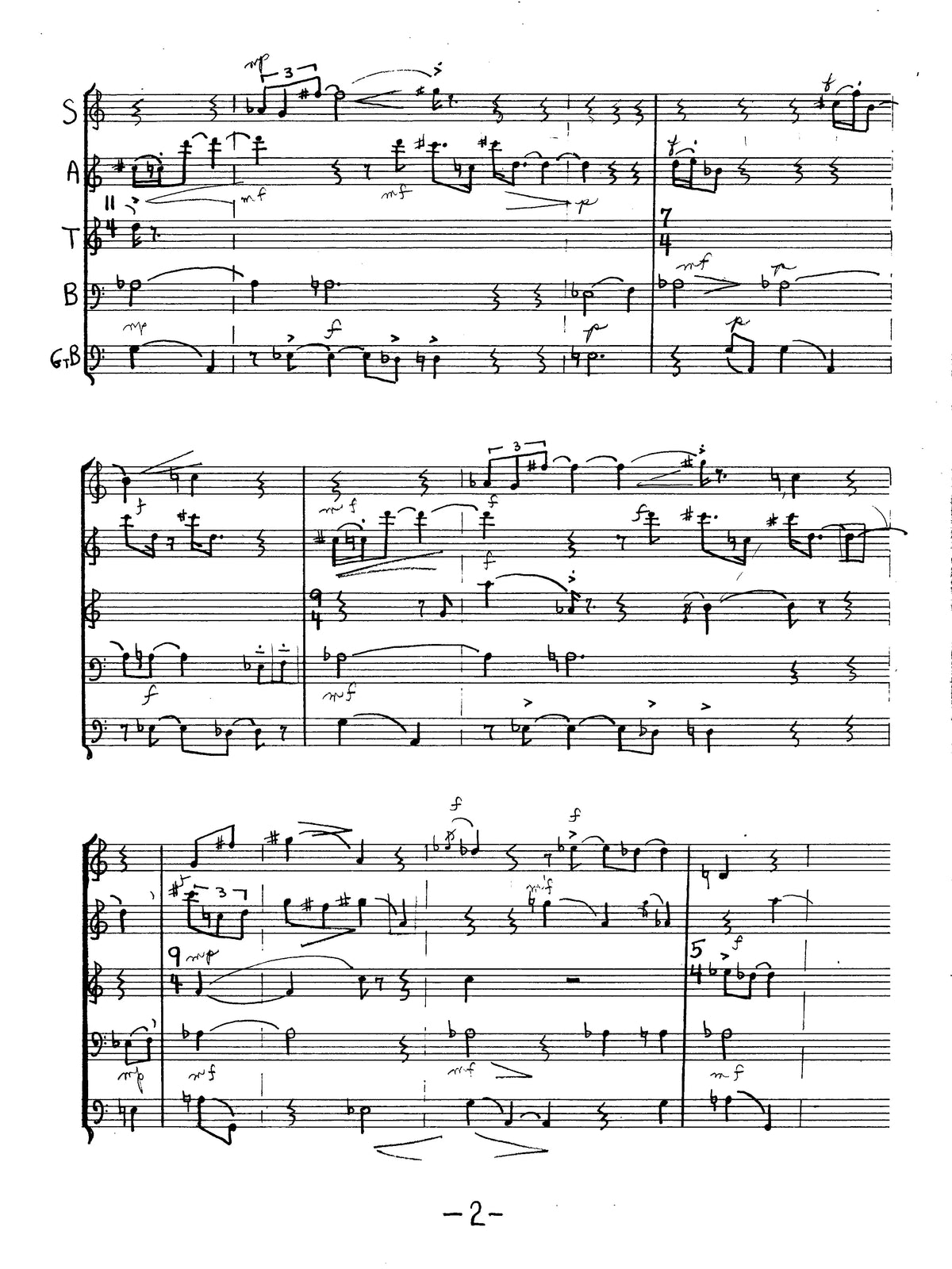T.W. Owens: Recorder Quintet No. 1