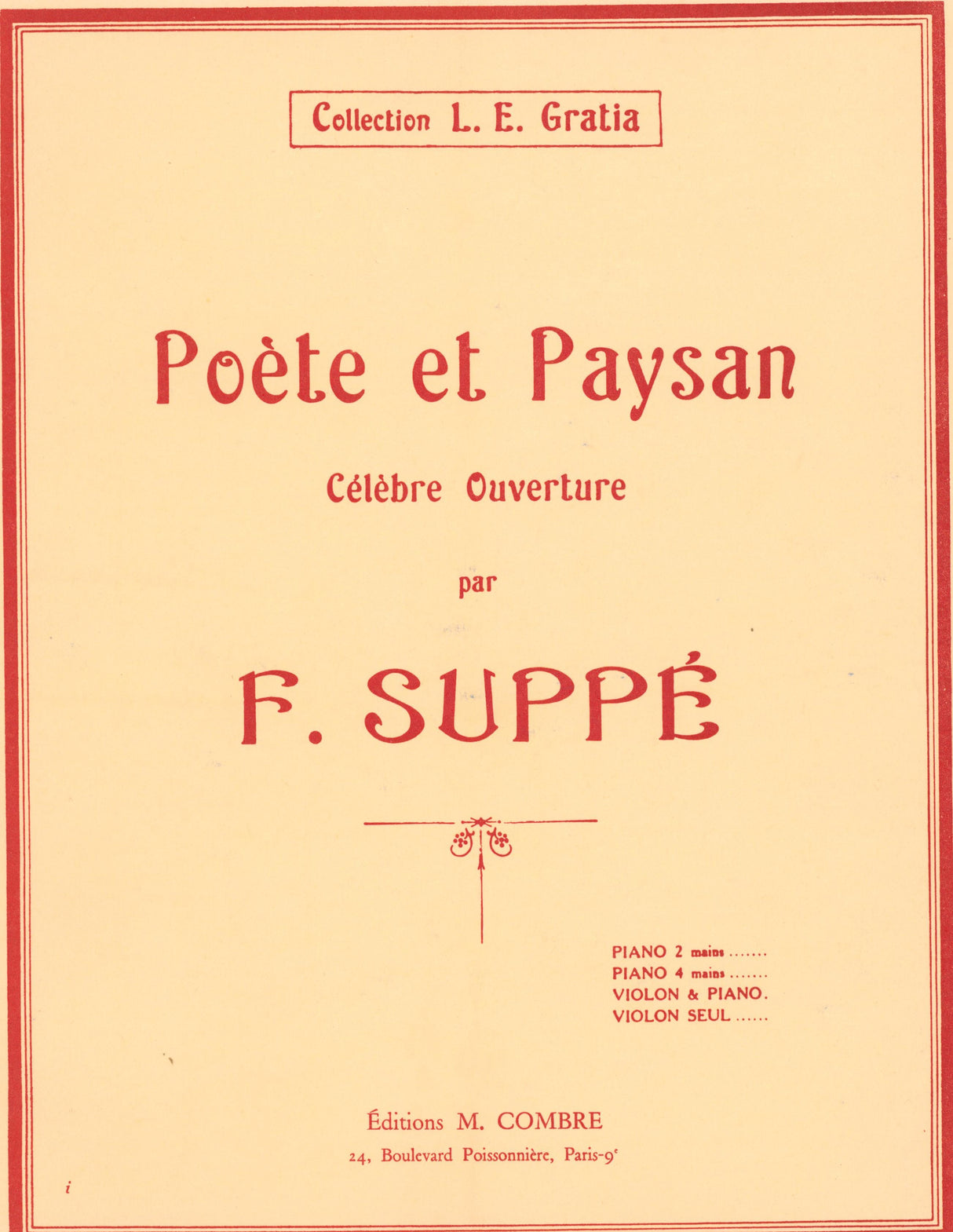 Suppé: Overture to Dichter and Bauer (arr. for piano)