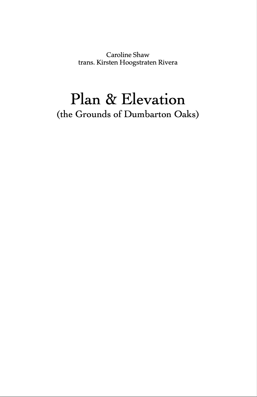 Shaw: Plan & Elevation (arr. for concert band)