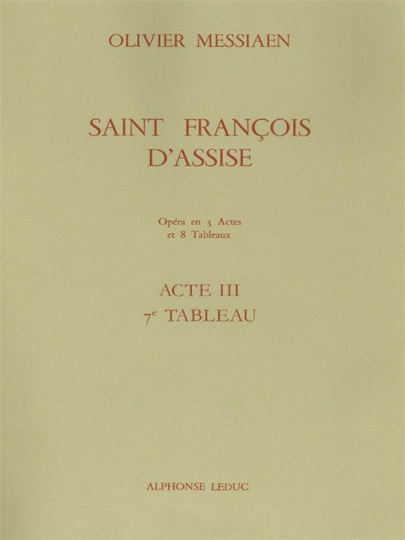 Messiaen: Saint Francois d'Assise