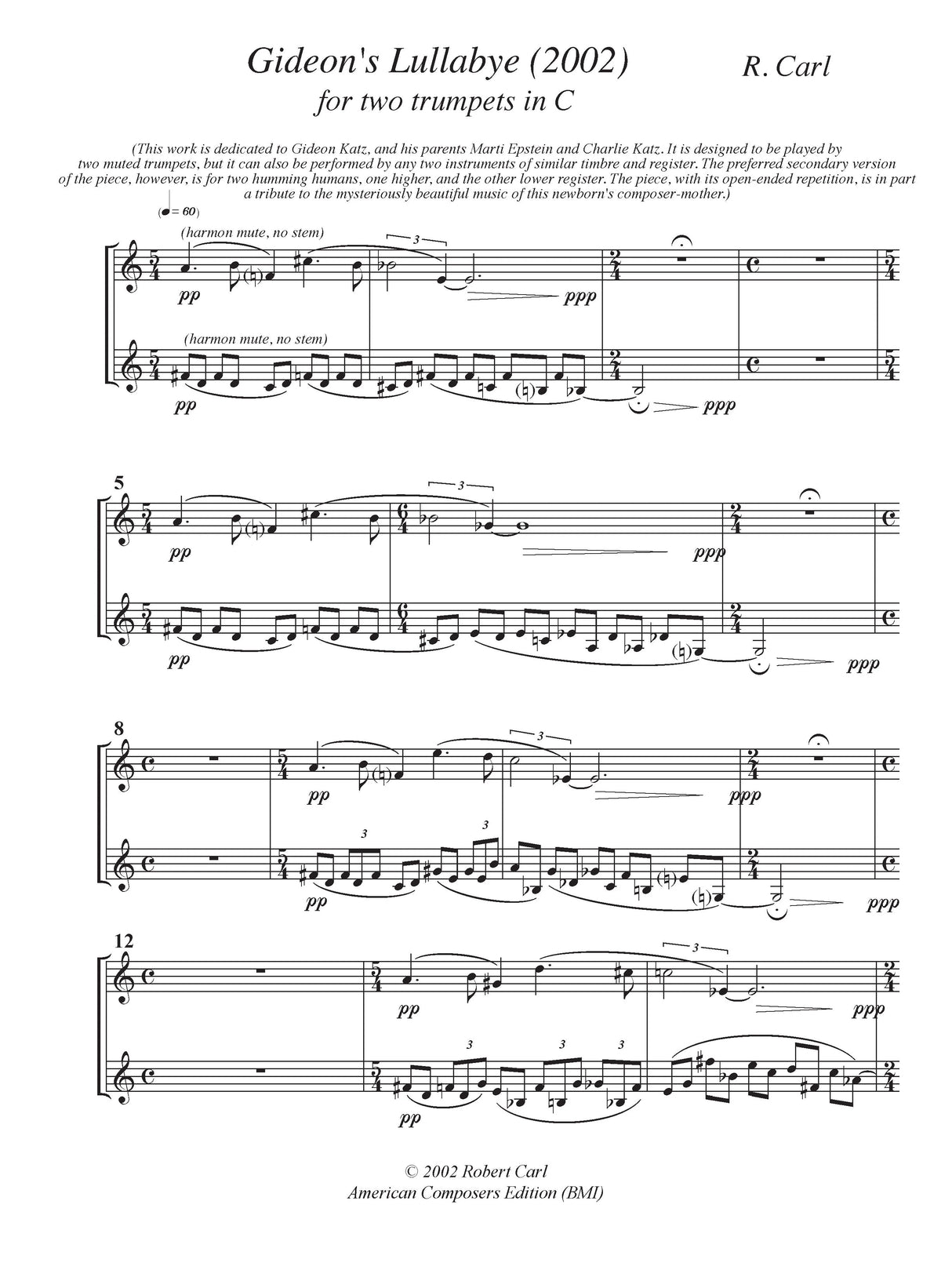 Carl: Gideon's Lullabye