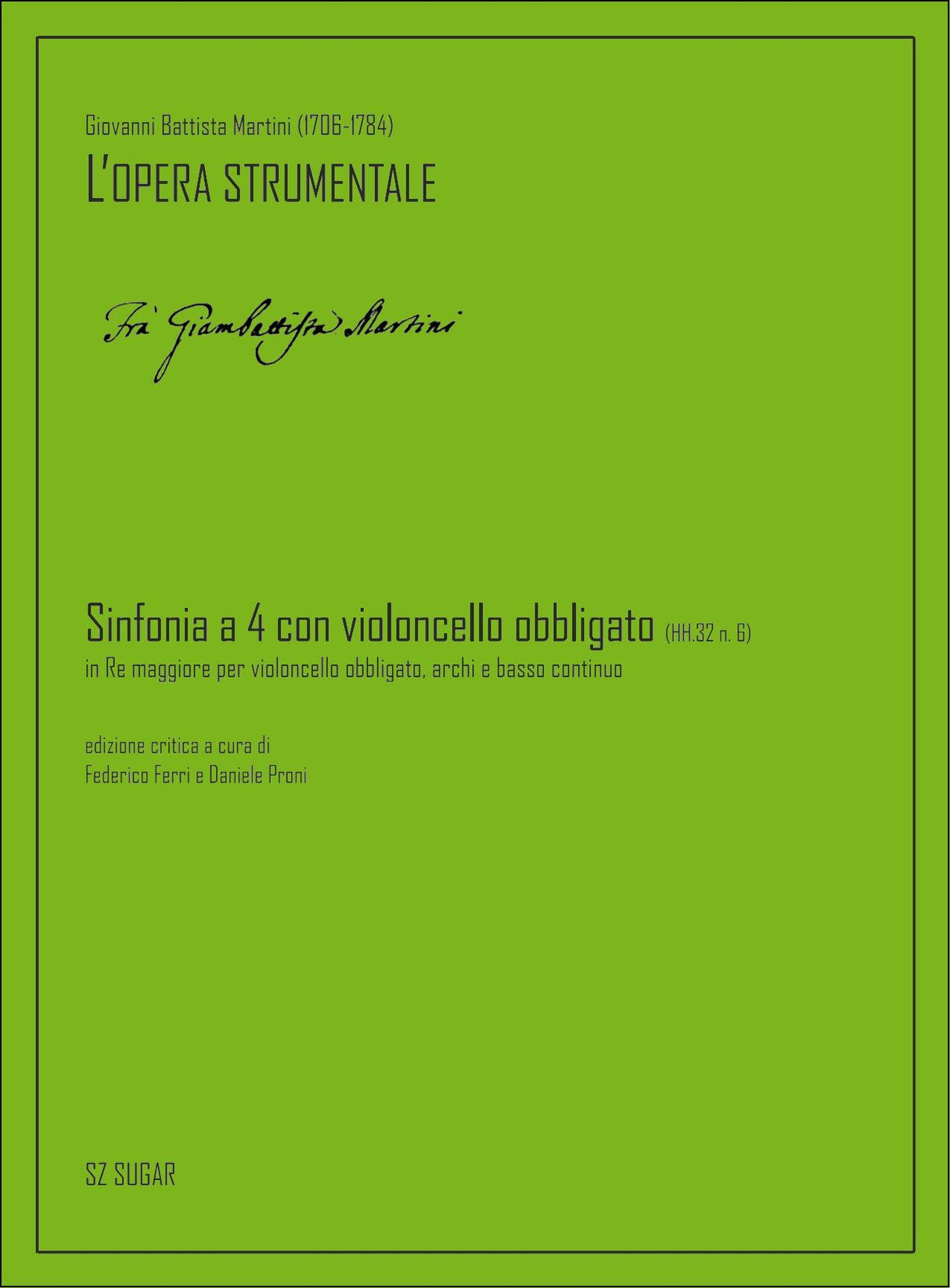 Martini: Sinfonia for 4 with cello obbligato, HH.32, No. 6