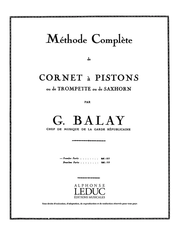 Balay: Complete Cornet Method – Volume 1