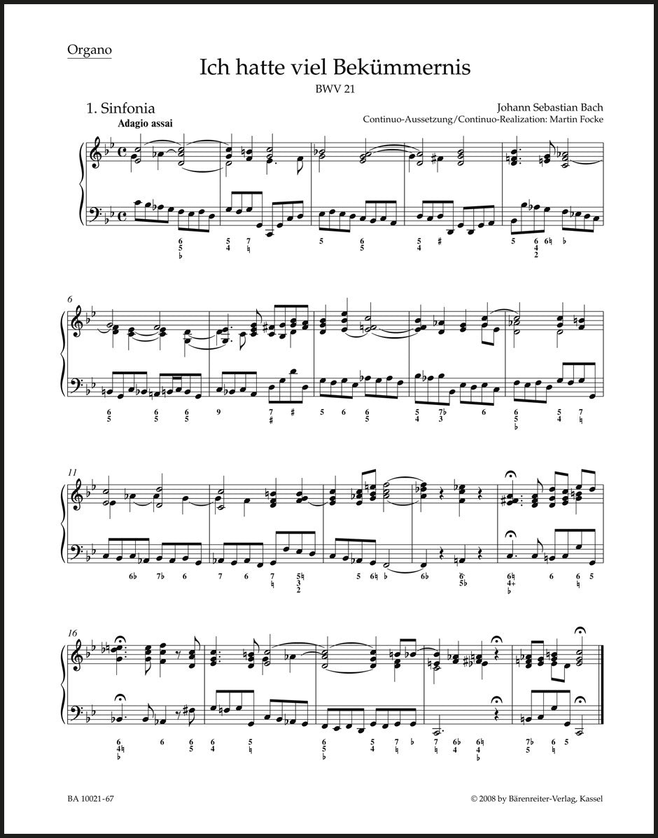 Bach: Ich hatte viel Bekümmernis, BWV 21