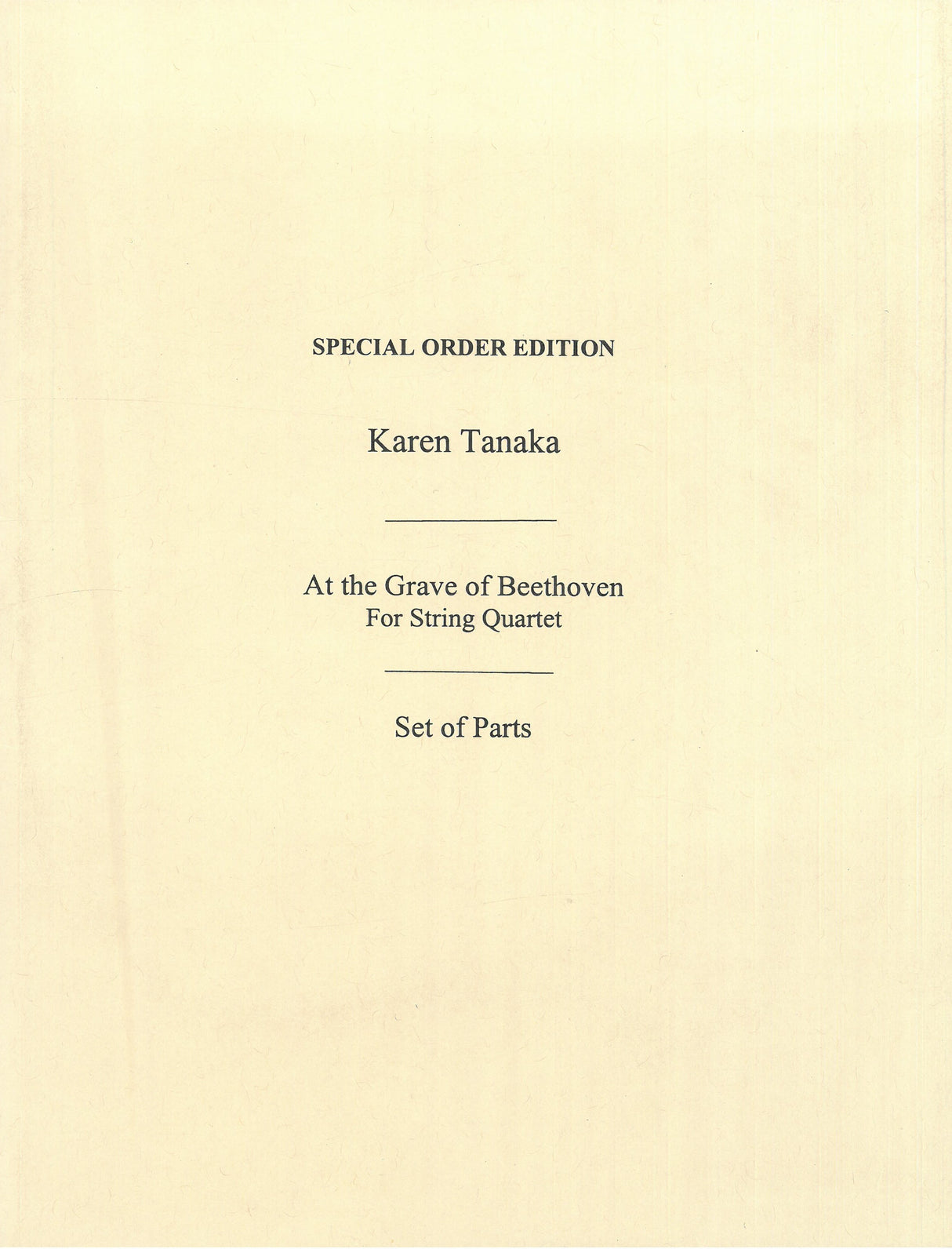 Karen Tanaka: At The Grave of Beethoven