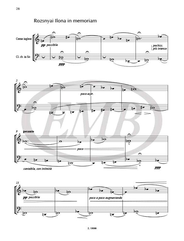 Kurtág: Signs, Games and Messages for Clarinet