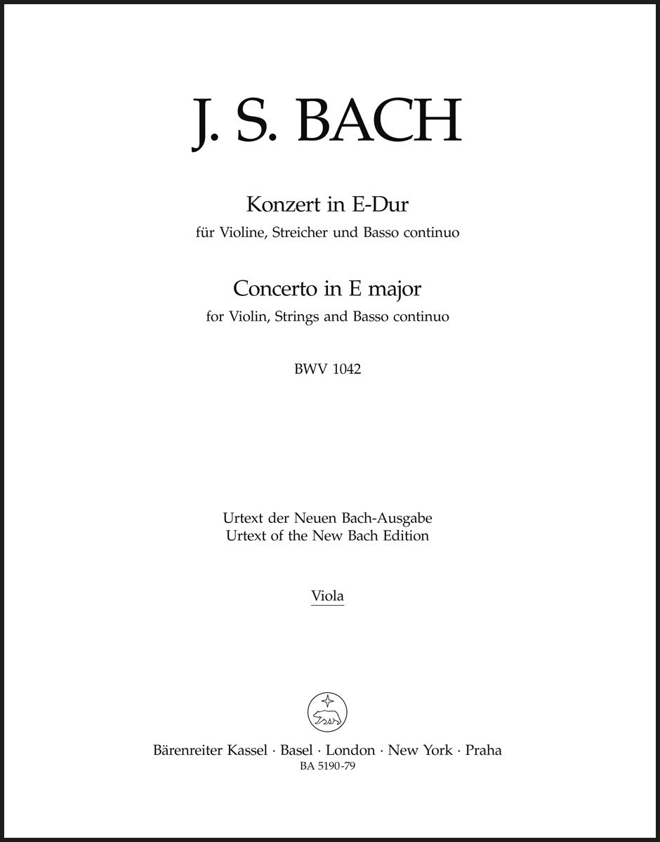 Bach: Violin Concerto in E Major, BWV 1042