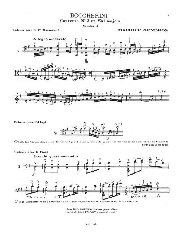 Gendron: Cadenzas (Cadences)