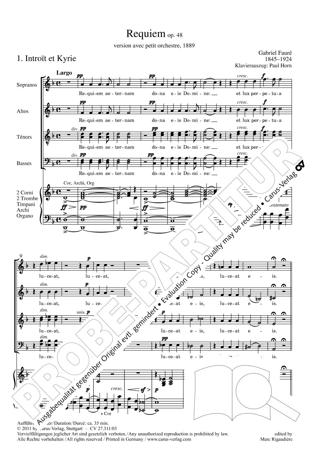Fauré: Requiem, Op. 48 (Version of 1889)