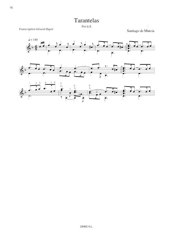 12 pièces baroques espagnoles (transc. for guitar)