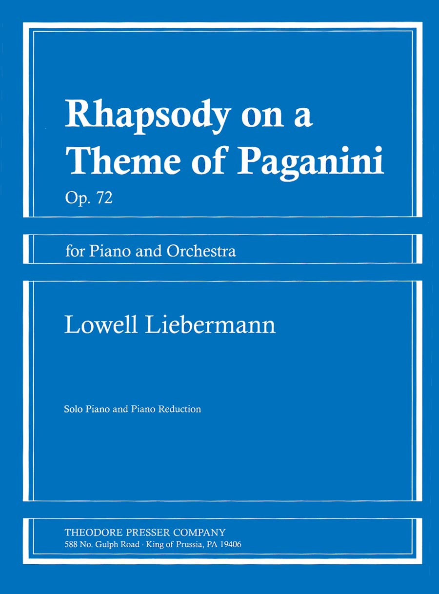 Liebermann: Rhapsody on a Theme of Paganini, Op. 72