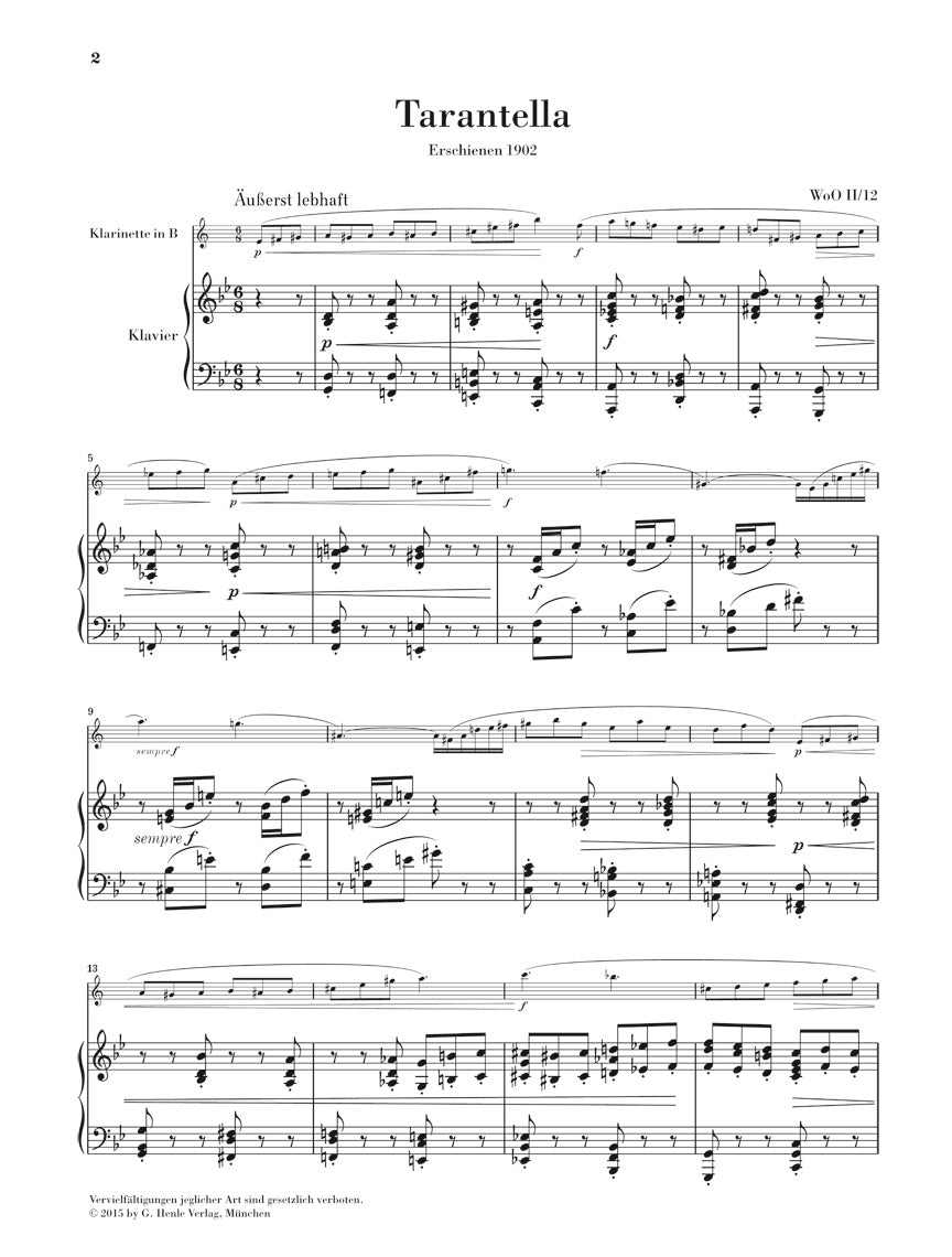 Reger: Tarantella and Album Leaf