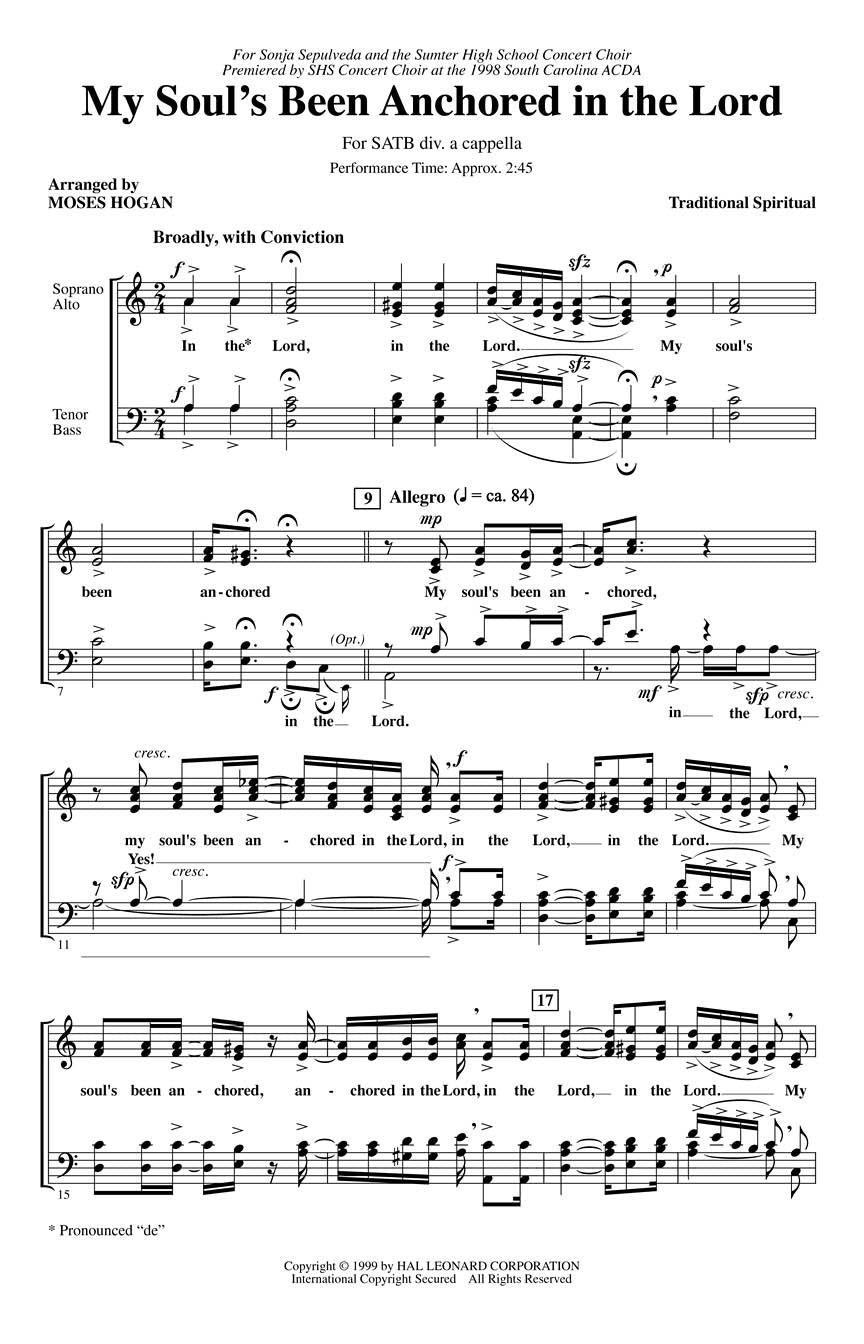 My Soul's Been Anchored in the Lord