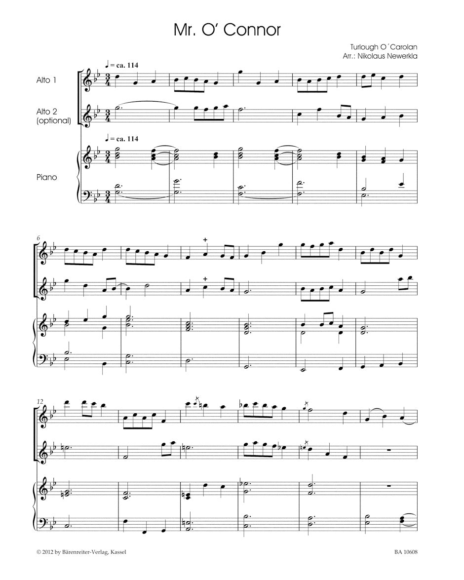 O'Carolan: The Music of an Irish Harper (arr. for recorder and piano)