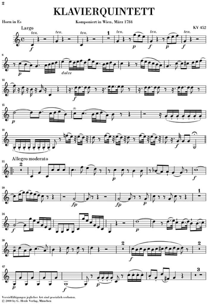 Mozart: Quintet for Piano and Winds in E-flat Major, K. 452