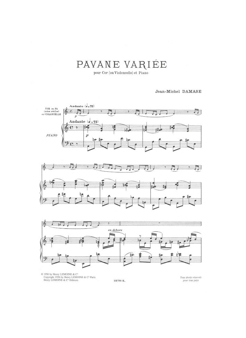 Damase: Pavane variée