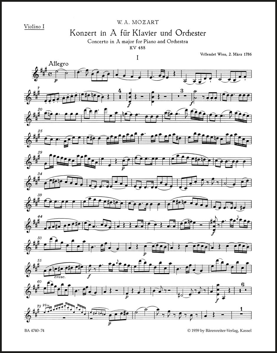 Mozart: Piano Concerto No. 23 in A Major, K. 488