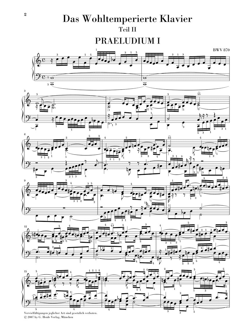 Bach: The Well-Tempered Clavier - Book 2, BWV 870-893